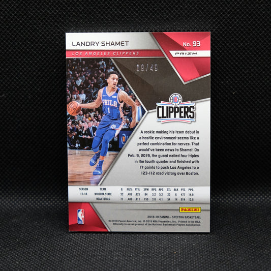 2018-19 Landry Shamet Spectra Hyper Green Rookie Card /49