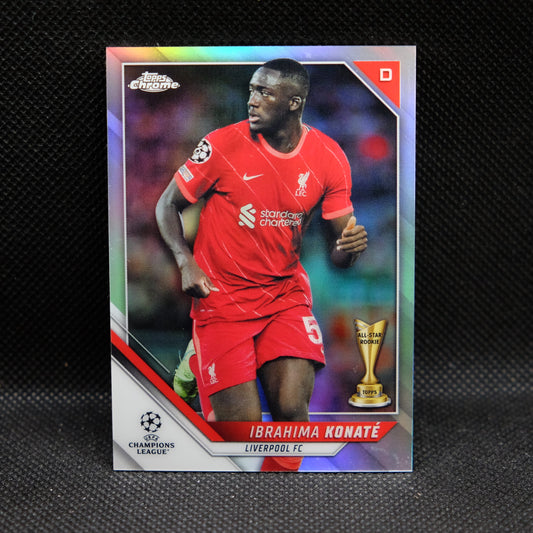2021-22 Ibrahima Konate Topps Chrome UEFA UCL #183 Silver Refractor