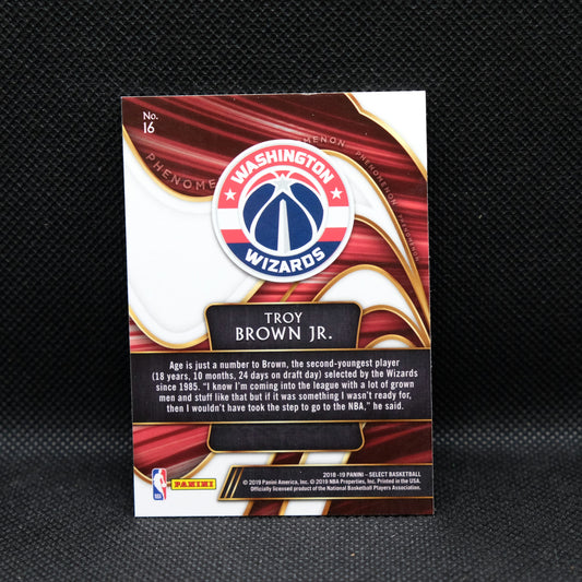 2018-19 Troy Brown Jr. Select Phenomenon Rookie Card #16