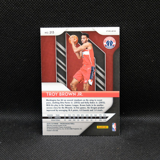 2018-19 Troy Brown Jr. Prizm - Silver Prizm #213 Rookie Card