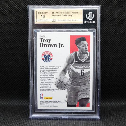 2018-19 Troy Brown Jr. Encased Rookie Notable Signatures /75 #166 BGS 9.5 & 10 Auto