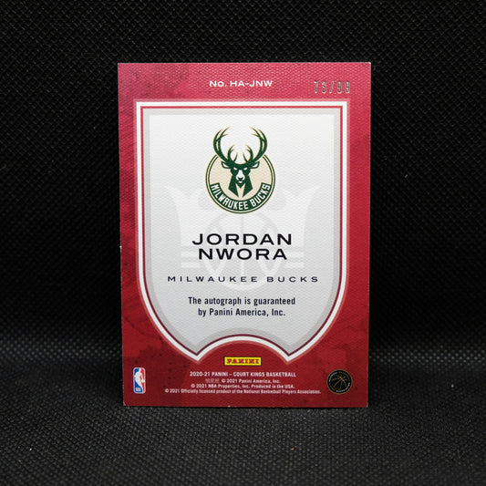 2020-21 Jordan Nwora Court Kings Heir Apparent Rookie Autograph /99 HA-JNW