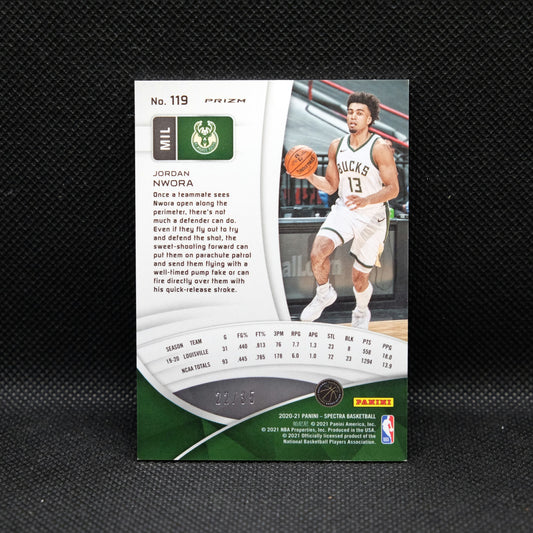 2020-21 Jordan Nwora Spectra /35 #119 Rookie Card