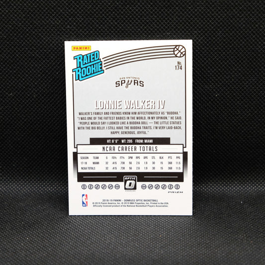 2018-19 Lonnie Walker IV Rated Rookie Hyper Pink Prizm Rookie Card