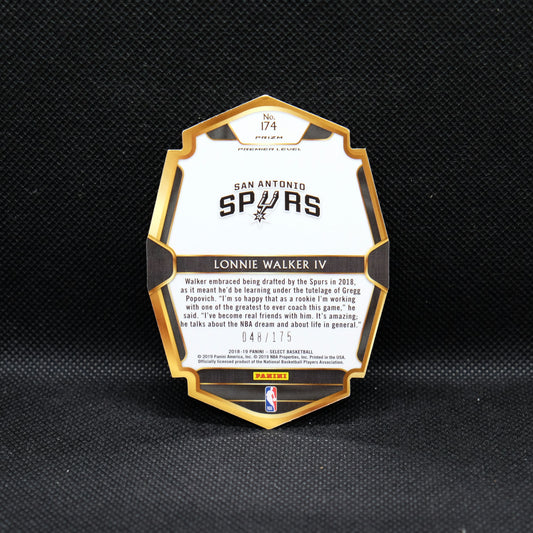 2018-19 Lonnie Walker IV Select /175 Maroon Die Cut Prizm Rookie Card #174