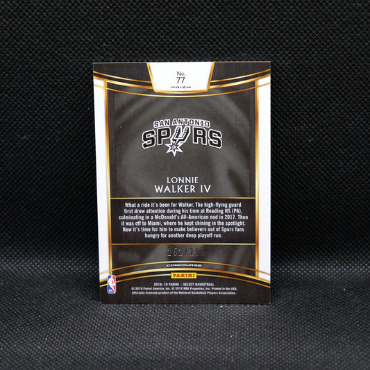 2018-19 Lonnie Walker IV Select #77 Concourse Light Blue /299 RC