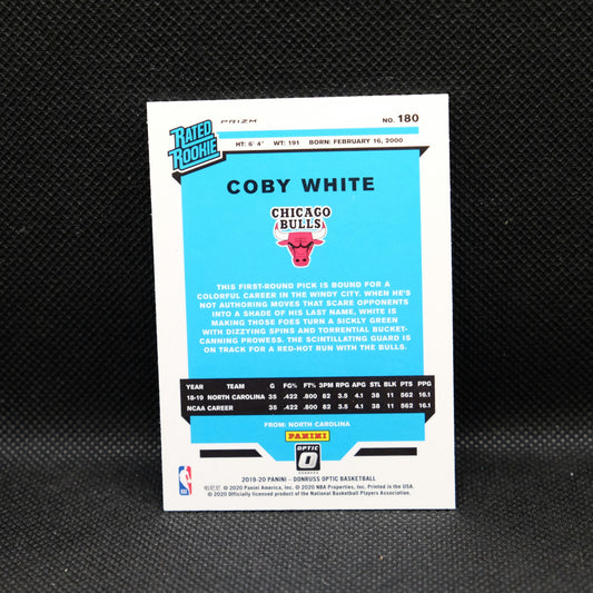 2019-20 Coby White Donruss Optic Rated Rookie Silver RC