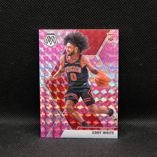 2019-20 Coby White Mosaic Pink Hyper Prizm Rookie Card #211