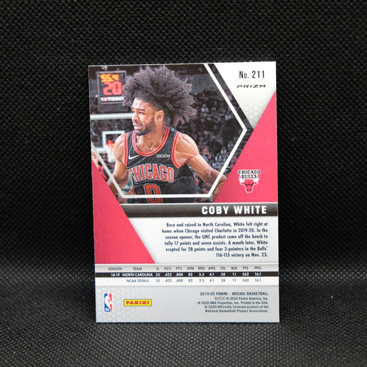 2019-20 Coby White Mosaic Pink Hyper Prizm Rookie Card #211