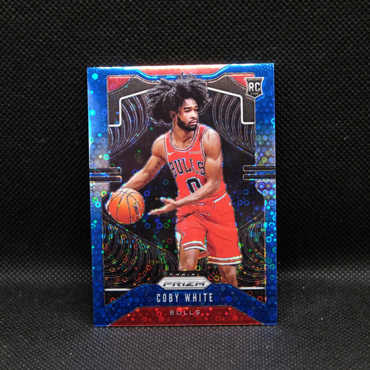 2019-20 Coby White Prizm #253 Blue Fast Break Prizm RC /175