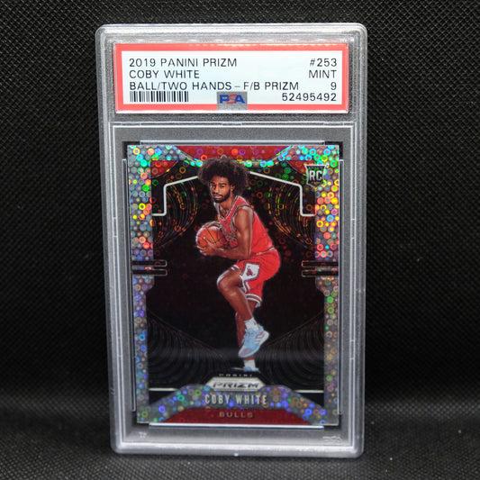 2019-20 Coby White Prizm #253 Variation Fast Break Prizm PSA 9 MINT