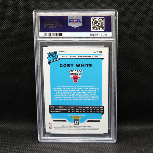 2019-20 Coby White Donruss Optic Rated Rookie Silver RC PSA 9 MINT