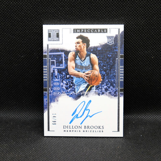 2017-18 Dillon Brooks Impeccable Rookie Signature 14/99