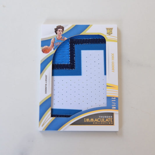 2021-22 Josh Giddey Immaculate Rookie Jersey Number JP-JGD /50