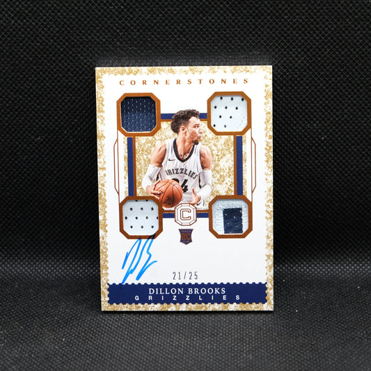 2017-18 Dillon Brooks Cornerstones Rookie Patch Auto Gold /25