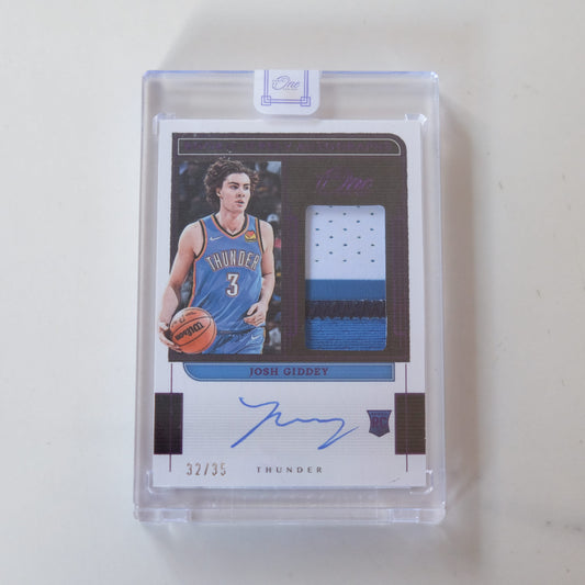 2021-22 Josh Giddey One & One Rookie Jersey Autographs RJ-JGD /35
