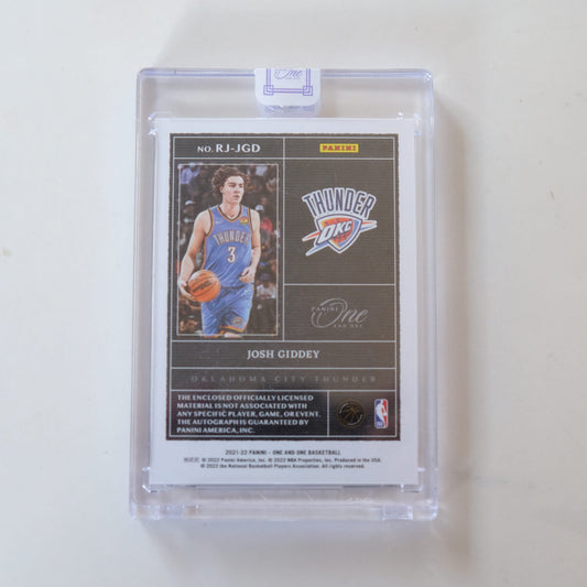 2021-22 Josh Giddey One & One Rookie Jersey Autographs RJ-JGD /35