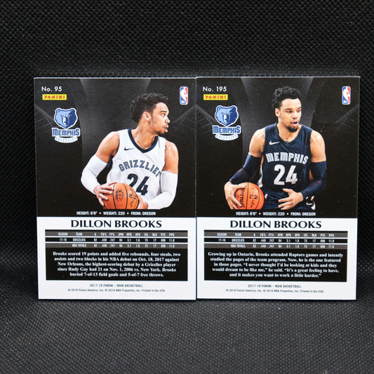 2017-18 Dillon Brooks Noir Home & Away Rookie Card Set /79