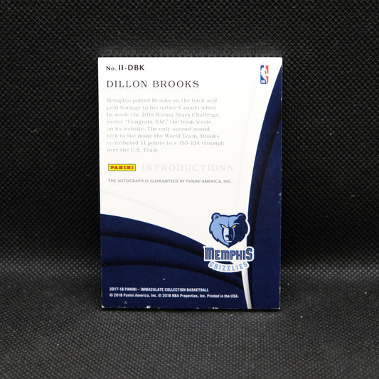 2017-18 Dillon Brooks Immaculate Introductions Rookie Auto /75