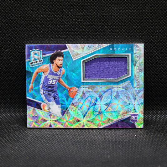 2018-19 Marving Bagley III Spectra #118 Rookie Patch Auto Neon Blue Prizm /99