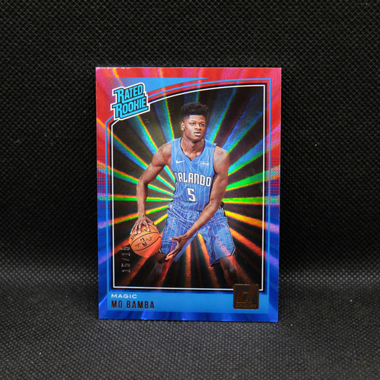 2018-19 Mo Bamba Donruss #160 Rated Rookie Red Blue Laser 15/15
