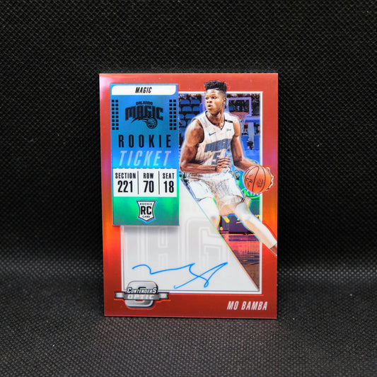2018-19 Mo Bamba Contenders Optic Rookie Ticket Autograph Red Prizm /149