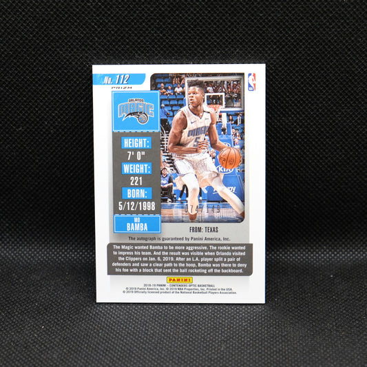 2018-19 Mo Bamba Contenders Optic Rookie Ticket Autograph Red Prizm /149