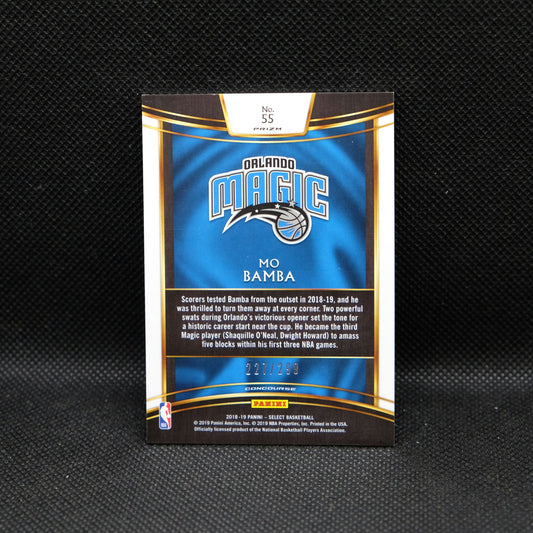 2018-19 Mo Bamba Select #55 Light Blue Prizm RC /299