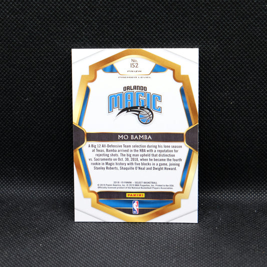 2018-19 Mo Bamba Select #152 Premier Level Silver Prizm RC