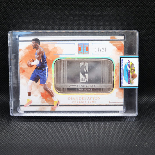 2018-19 DeAndre Ayton Impeccable 1 Troy Ounce Silver Rookie 12/22