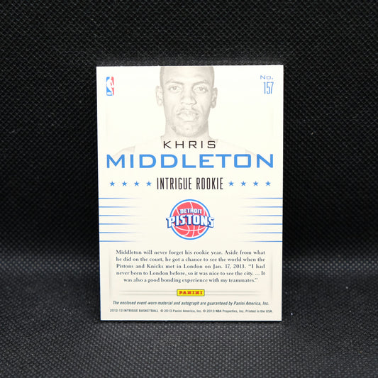 2012-13 Khris Middleton Intrigue #157 Rookie Autograph
