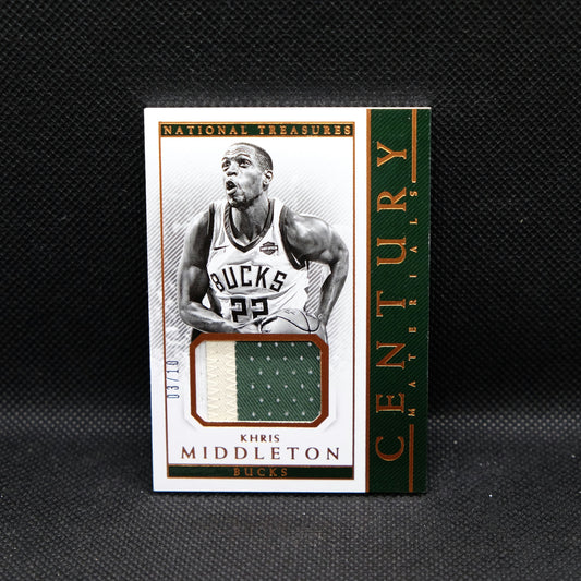 2017-18 Khris Middleton National Treasures Century Materials Gold /10