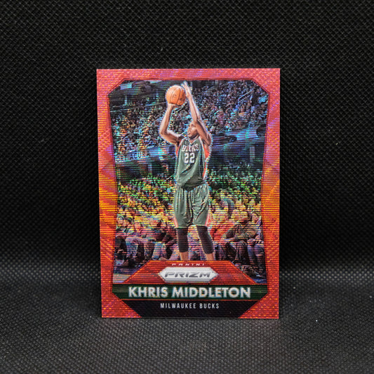 2015-16 Khris Middleton Prizm #154 Red Wave Prizm /350