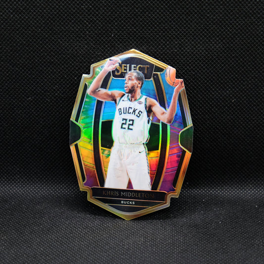 2018-19 Khris Middleton Select #195 Premier Level Die Cut Tye Dye /25
