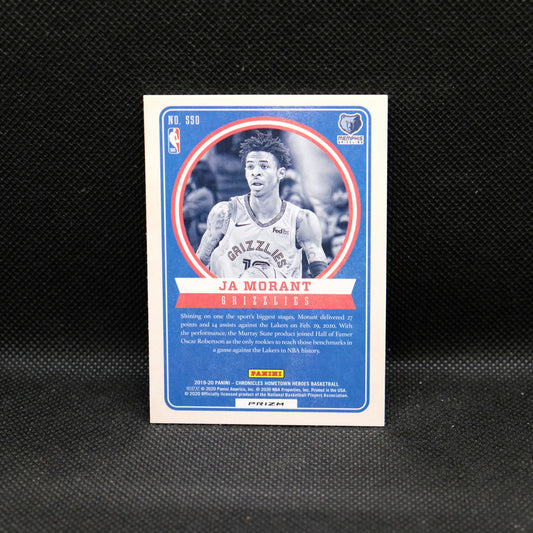 2019-20 Ja Morant Chronicles Hometown Heroes #550 Silver Prizm Rookie Card