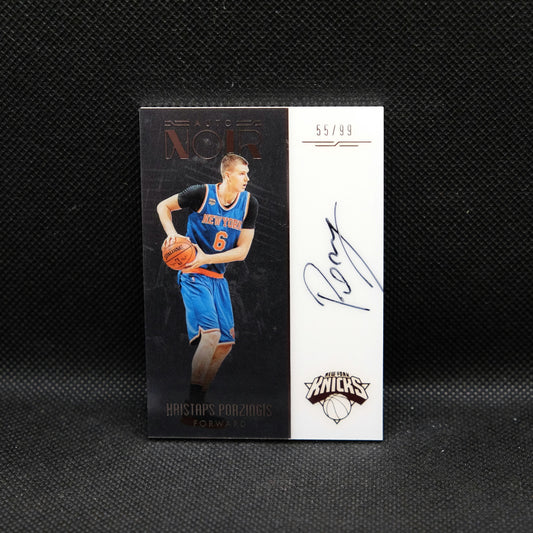 2016-17 Kristaps Porzingis Noir On Card Auto /99