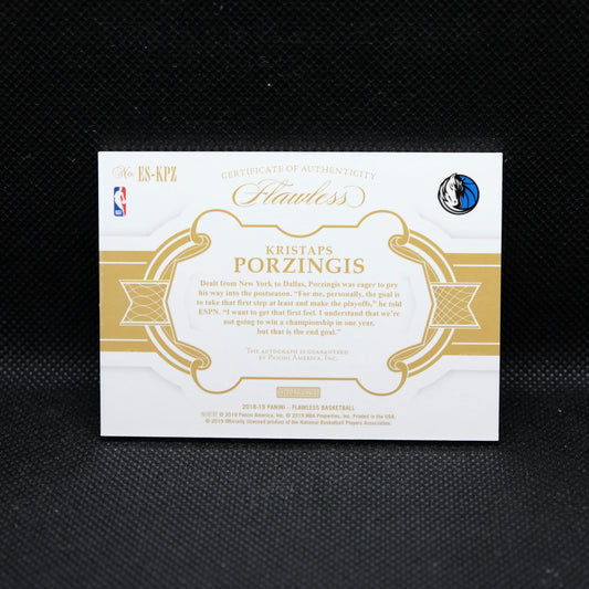 2018-19 Flawless Kristaps Porzingis Excellence 1/25 Auto