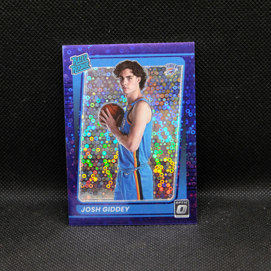 2021-22 Spectra Josh Giddey Donruss Optic Rated Rookie /95 Purple Fast Break