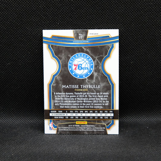 2019-20 Matisse Thybulle Select #97 Tri Color Prizm Rookie Card