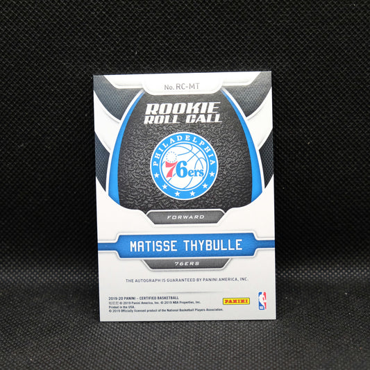 2019-20 Matisse Thybulle Certified Rookie Roll Call RC-MT