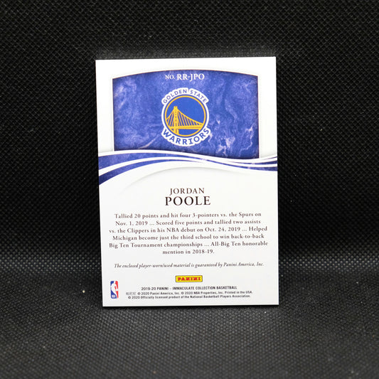 2019-20 Jordan Pool Immaculate RR-JPO Remarkable Rookie Patch /99