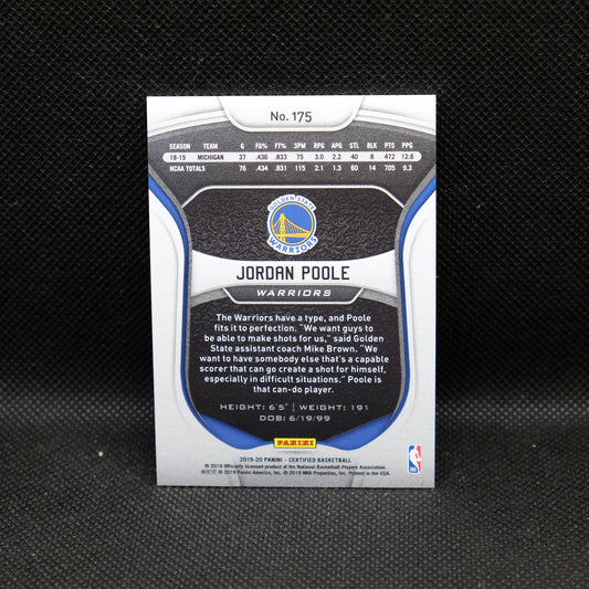2019-20 Jordan Pool Certified #175 Orange /99 Rookie Card