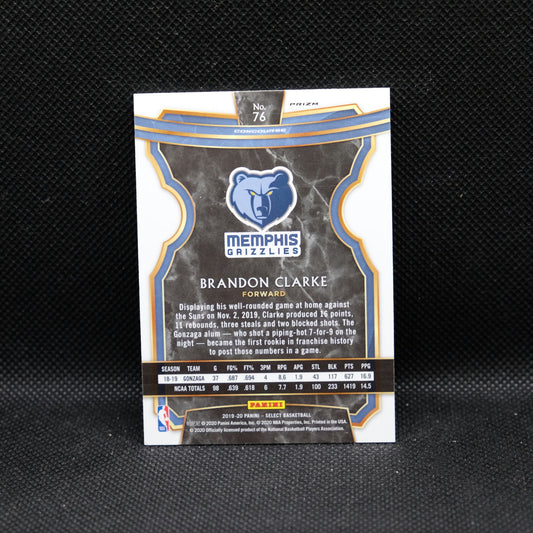 2019-20 Brandon Clarke Select #76 Concourse Silver Prizm RC