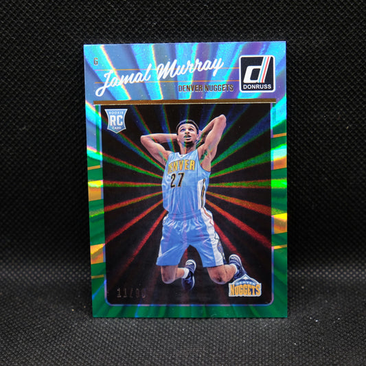 2016-17 Jamal Murray Donruss #157 Green/Yellow Laser Rookie Card /99