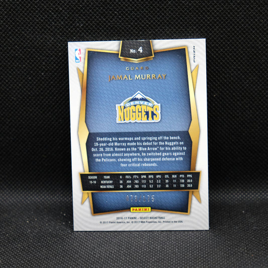 2016-17 Jamal Murray Select #4 Red /175 Rookie Card