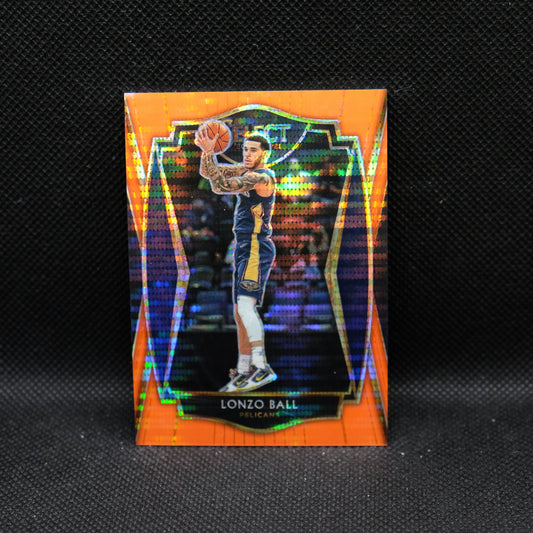 2020-21 Lonzo Ball Select #137 Premier Level Orange Pulsar Prizm 1/15
