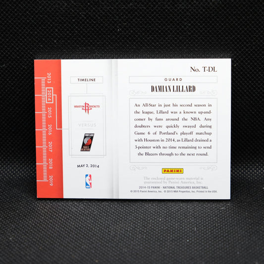 2014-15 Damian Lillard National Treasures Timeline T-DL /99