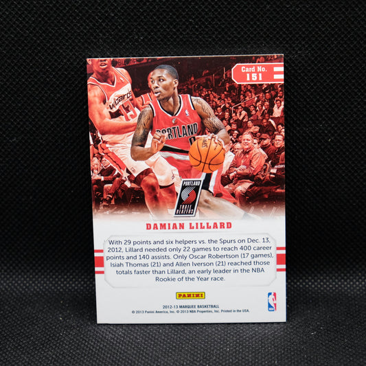 2012-13 Damian Lillard Marquee #151 Rookie Card Red Swirlorama