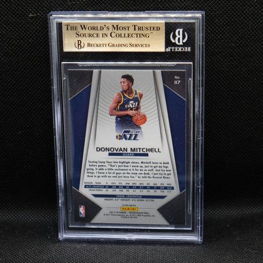 2017-18 Donovan Mitchell Prizm #117 Silver Prizm Rookie BGS 9.5