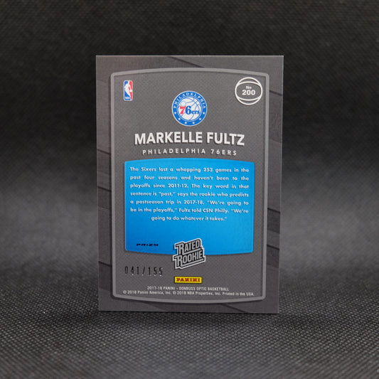 2017-18 Markelle Fultz Donruss Optic Rated Rookie #200 Fast Break /155